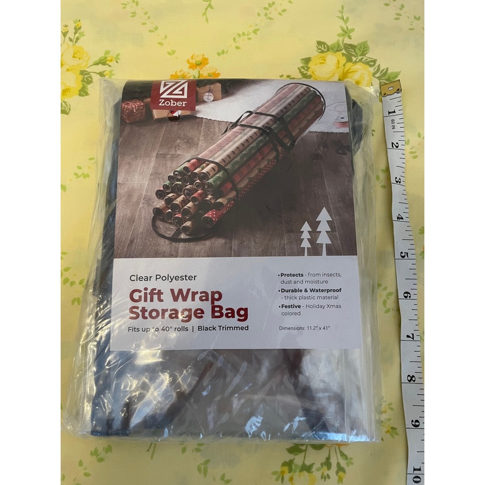 New Zober Clear Gift Wrap Storage Bag